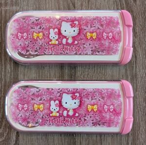Vintage 2002 Sanrio Japan Hello Kitty Kids Utensils Set
